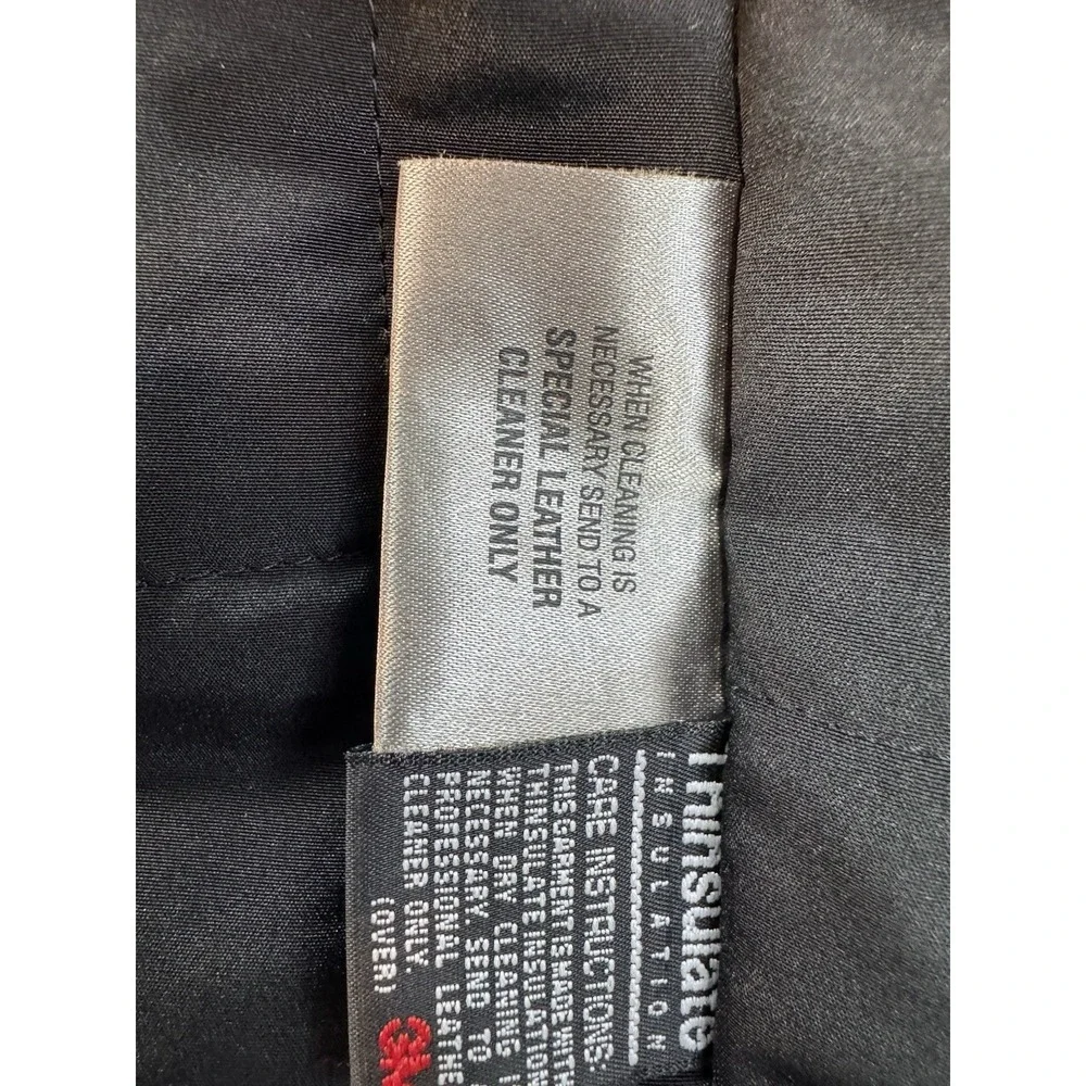 Wilsons Leather Black Insulated Thinsulate Men's Mid-Length Zip Jacket Size M